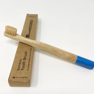 Bamboo Toothbrush Soft Bristles for Kids Blue