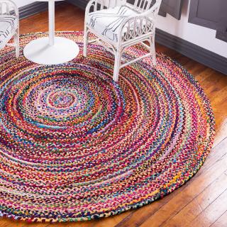 Recycled Cotton and Jute Rug 120 cm