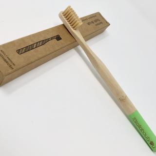 Bamboo Toothbrush Medium Bristles for Adults Green