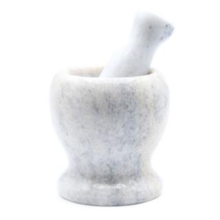 Pestle and Mortar Light Grey Marble (Large)