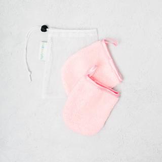 Make Up Remover Mitts Pack of 2 in Pink