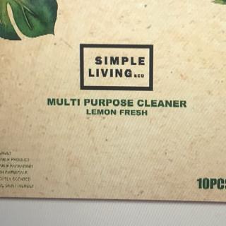 Eco Multi-Purpose Cleaning Sheets Lemon Fresh x10