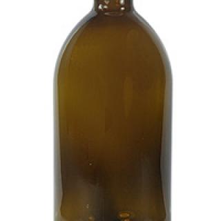 Amber Glass Bottle with Aluminium Screw Cap 500ml