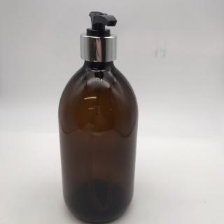 Amber Glass Pump Bottle 500ml