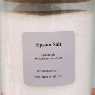 Epsom Salts with Glass Storage Jar