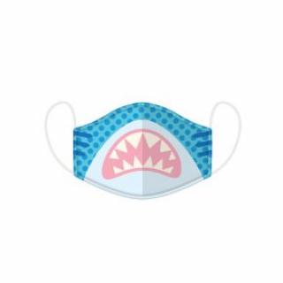 Face Mask for Kids Made From Fabric with Shark Design