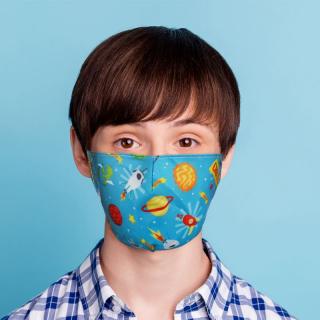 Face Mask for Kids Made From Fabric with Space Design