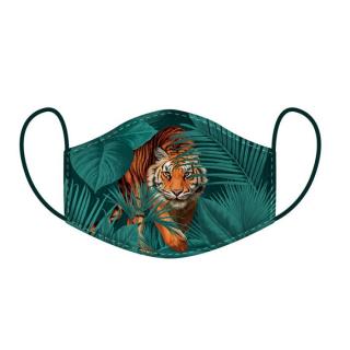 Face Mask for Adults Made From Fabric with Tiger Design