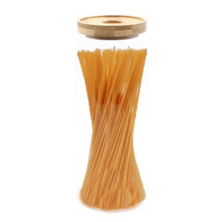 Glass Storage Jar with Bamboo Lid 1000ml
