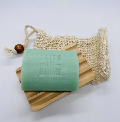 Eco Soap, Soap Dish and Soap Bag Gift Set
