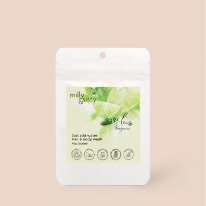 Milly and Sissy Zesty Lime Hair and Body Wash Refill