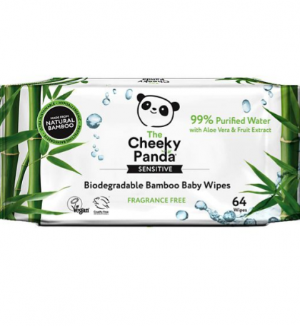 Cheeky Panda Biodegradable Baby Wipes x 64 wipes
