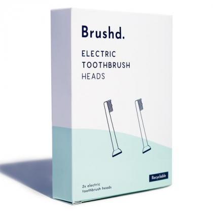 BrushD Philips Sonicare Compatible Recyclable Electric Toothbrush Replacement Heads 2 Pack