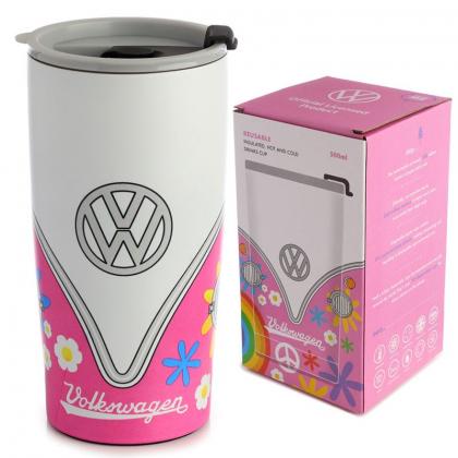 Volkswagen Camper Reusable Stainless Hot or Cold Insulated Food and Drink Travel Cup 500ml