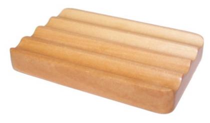 Sustainable Hemu Wood Corrugated Soap Dish 