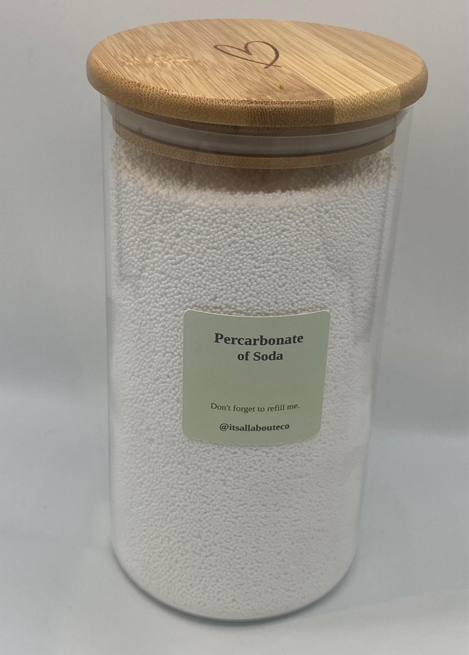 Percarbonate of Soda Oxygen Bleach with Glass Jar