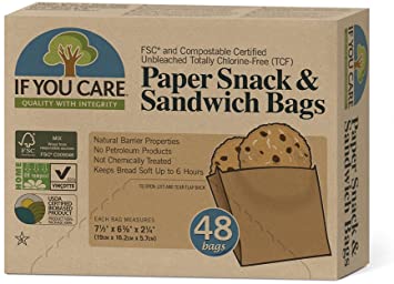 Paper Sandwich and Snack Bags 48 Bags